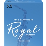 RICO ROYAL ALTO SAXOPHONE REEDS 3.5, BOX OF 10