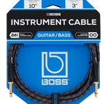 BOSS 10FT INSTRUMENT CABLE STRAIGHT/STRAIGHT - 1/4"