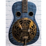 BEARD TRAILHEAD CURLY MAPLE E MODEL SQUARE NECK RESONATOR BLUE DENIM