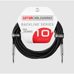 GATOR BACKLINE SERIES 10 FOOT STRAIGHT TO STRAIGHT INSTRUMENT CABLE