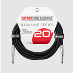 GATOR BACKLINE SERIES 20 FOOT STRAIGHT TO STRAIGHT INSTRUMENT CABLE