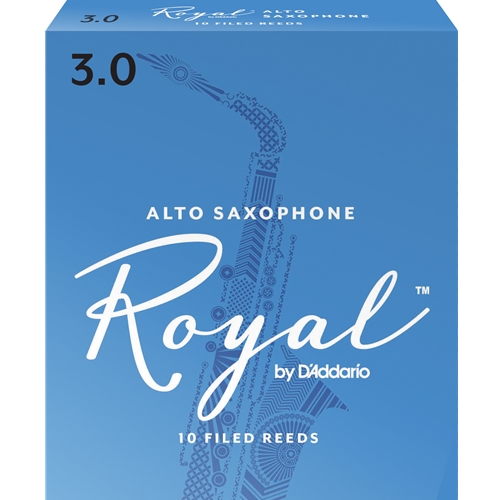 RICO ROYAL ALTO SAXOPHONE REEDS 3.0, BOX OF 10