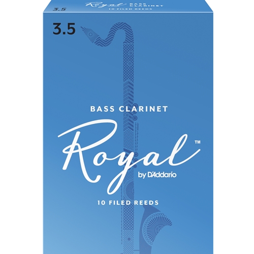 RICO ROYAL BASS CLARINET REEDS 3.5, BOX OF 10
