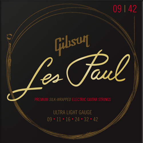 GIBSON LES PAUL PREMIUM ULTRA LIGHT ELECTRIC GUITAR STRINGS 9-42