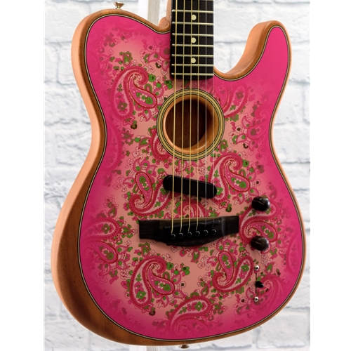 FENDER LIMITED EDITION ACOUSTASONIC TELECASTER - PINK PAISLEY