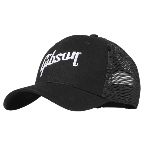 GIBSON TRUCKER SNAPBACK HAT/CAP - BLACK