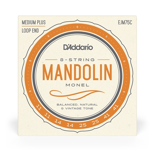 D'ADDARIO EJM75C MANDOLIN STRING SET, MONEL - MEDIUM PLUS