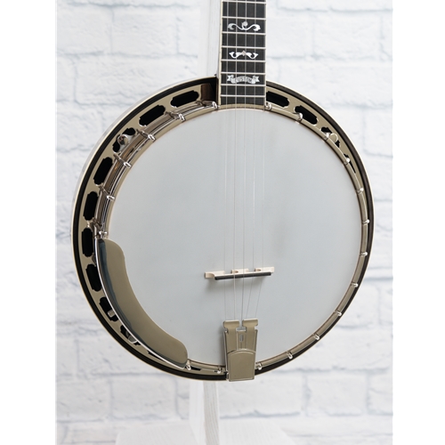 BISHLINE USED CUSTOM WREATH STYLE BANJO NO HOLE RING