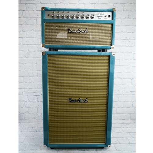 TWO ROCK BLOOMFIELD 100 WATT AMPLIFIER HEAD- MEDIUM BLUE SUEDE- 2X12 CABINET