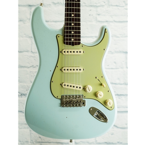 FENDER CUSTOM SHOP USED 1963' JOURNEYMAN RELIC- SUPER FADED/AGED SONIC BLUE